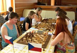 Lokomotiva Brno (zleva): WFM Michaela Svobodová, Nataša Richterová a Tereza Koci