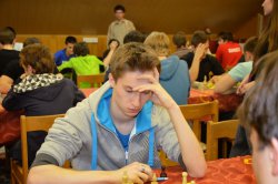 Jiří Novák hájil první šachovnici družstva Gymnázium a SOŠ Orlová